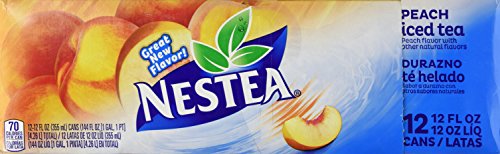 0088130813707 - NESTEA PEACH TEA CANS, 12 COUNT