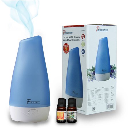 0881314244461 - PURSONIC MODERN AD200 ULTRASONIC OIL AROMA DIFFUSER AND HUMIDIFIER WITH 2 SCENTED OILS
