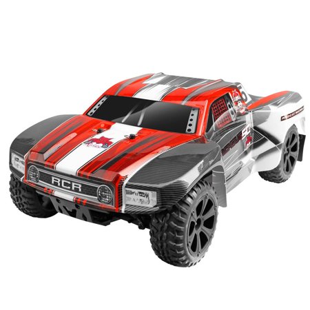 0881314265572 - REDCAT RACING BLACKOUT SC 1/10 SCALE ELECTRIC SHORT COURSE TRUCK WITH WATERPROOF ELECTRONICS VEHICLE, RED