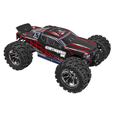 0881314267286 - REDCAT RACING VOLCANO-18 V2 ELECTRIC MONSTER TRUCK WITH WATERPROOF ELECTRONICS (1/18TH SCALE), RED