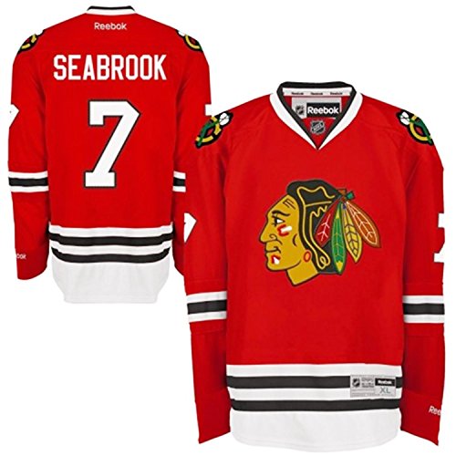 0881314853441 - CHICAGO BLACKHAWKS BRENT SEABROOK #7 RED REEBOK PREMIER STITCHED JERSEY (SMALL)