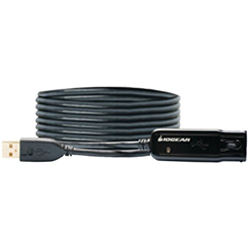 0881317505583 - IOGEAR USB 2.0 BOOSTER EXTENSION CABLE, BLACK GUE2118 (39 FEET)