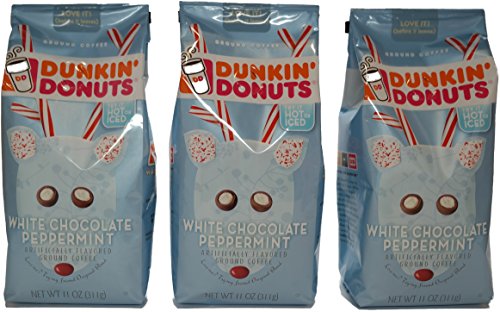 0881334006551 - DUNKIN DONUTS WHITE CHOCOLATE PEPPERMINT, 11 OZ BAG (PACK OF 3)