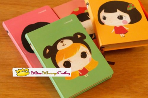 8814141416765 - CUTE DOLL 1PC JOURNAL DIARY CUTE HARD COVER PLANNER POCKET GIRL NOTEBOOK MEMO