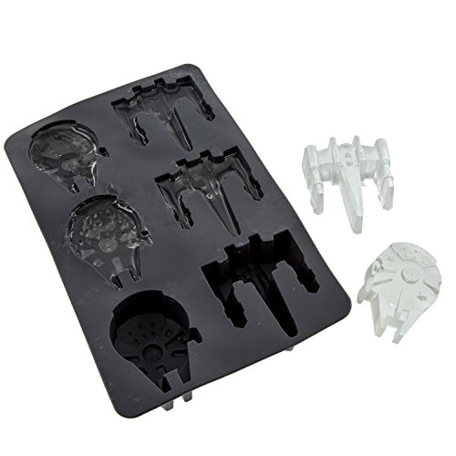 0882041005707 - STAR WARS SILICONE ICE CUBE TRAYS - MILLENIUM FALCON AND X-WING - FOOD GRADE SILICONE FOR BAKING AND CHOCOLATE