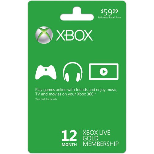 0882224898218 - XBOX LIVE 12 MONTH GOLD MEMBERSHIP CARD