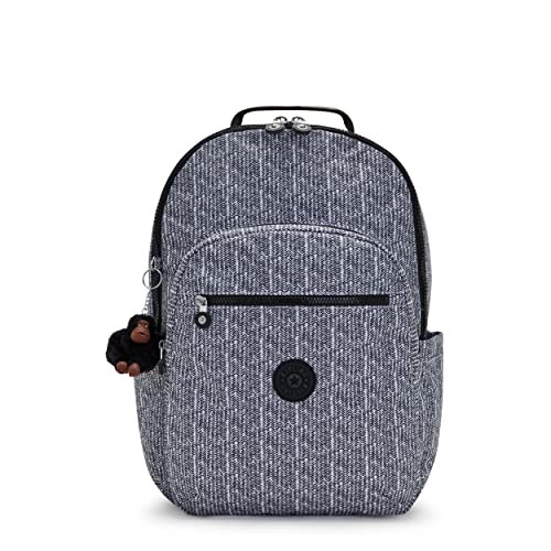 0882256541045 - KIPLING WOMENS SEOUL EXTRA LARGE 17” LAPTOP BACKPACK, DURABLE, ROOMY WITH PADDED SHOULDER STRAPS, SCHOOL BAG, SIMPLY CHEVRON, 34.5 L X 45 H X 23 D