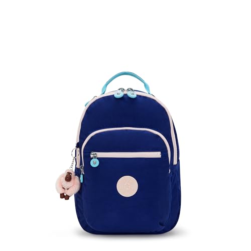 0882256589177 - KIPLING WOMENS SEOUL SMALL BACKPACK, DURABLE, PADDED SHOULDER STRAPS WITH TABLET SLEEVE, SOLAR NAVY C, 10L X 13.75H X 6.25D