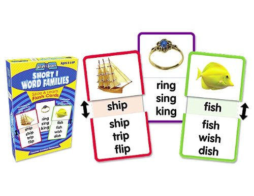 0088231965602 - TEACHER CREATED RESOURCES WORD FAMILIES - SHORT I SLIDE & LEARN FLASH CARDS