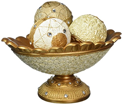 0088235944917 - THE JAY COMPANIES 1521491CB 4 PIECE DECORATIVE ORB SET WITH BOWL