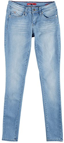 0882544815360 - YMI JUNIORS WHISKERED FADED SKINNY JEANS 5 BLUE
