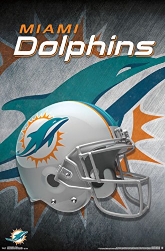 0882663041596 - TRENDS INTERNATIONAL MIAMI DOLPHINS HELMET WALL POSTERS, 22 BY 34