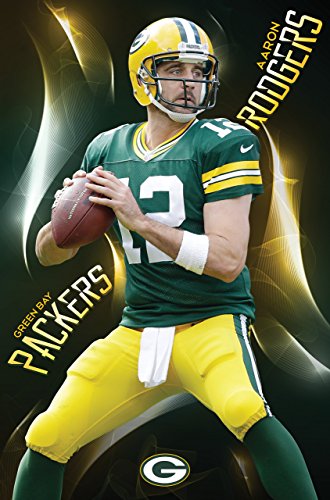 0882663042050 - NFL GREEN BAY PACKERS, QUATERBACK AARON RODGERS, 22 X 34, WALL POSTER