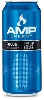 0882973328363 - 16 PACK - AMP ENERGY FOCUS MIXED BERRY - 16OZ.