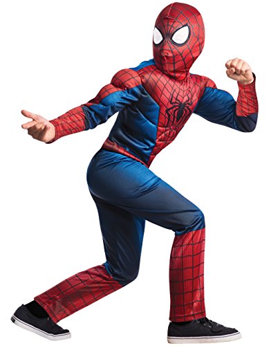 0883028013036 - RUBIE'S MARVEL COMICS COLLECTION, AMAZING SPIDER-MAN 2, DELUXE SPIDER-MAN COSTUME, CHILD MEDIUM - CHILD MEDIUM ONE COLOR (DISCONTINUED BY MANUFACTURER)