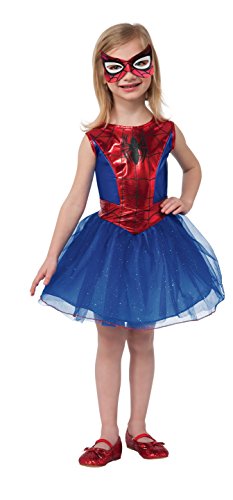 0883028085361 - RUBIES COSTUMES GIRLS MARVEL SPIDER-GIRL COSTUME, MEDIUM (8-10), RED/BLUE, 1 EA