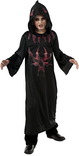 0883028144259 - HALLOWEEN CONCEPTS CHILD'S BLACK AND RED DEVIL ROBE, SMALL