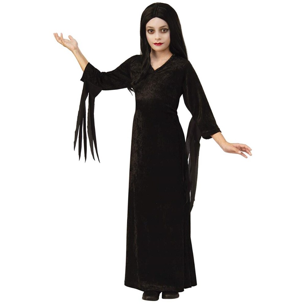 0088302835384 - RUBIES 405345 THE ADDAMS FAMILY MORTICIA CHILD COSTUME - SMALL