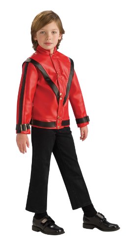 0883028424375 - MICHAEL JACKSON COSTUME, CHILD'S DELUXE RED THRILLER JACKET COSTUME,LARGE