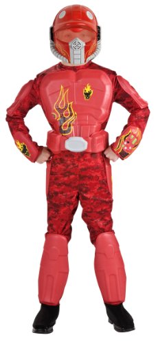 0883028460458 - RUBIE'S DELUXE FLAME WARRIOR COSTUME - SMALL (4-6)