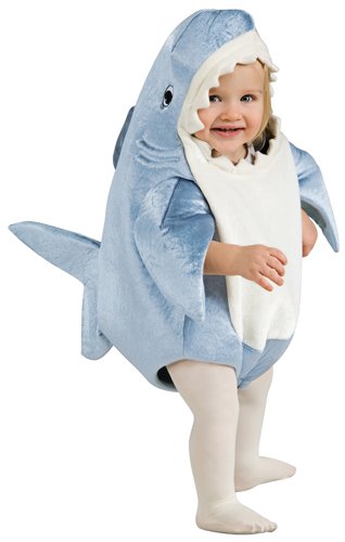 0883028571635 - RUBIE'S COSTUME CO UNISEX-CHILD DELUXE SHARK ROMPER COSTUME, GRAY, 12-24 MONTHS
