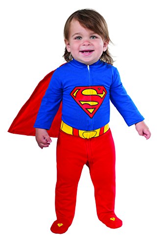 0883028760121 - RUBIE'S COSTUME BABY'S DC COMICS SUPERHERO STYLE BABY SUPERMAN COSTUME, MULTI, 0-6 MONTHS