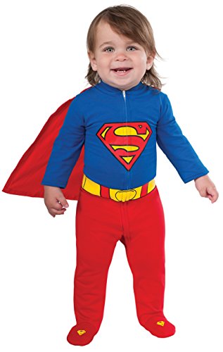 0883028760145 - RUBIE'S COSTUME BABY'S DC COMICS SUPERHERO STYLE BABY SUPERMAN COSTUME, MULTI, 6-12 MONTHS