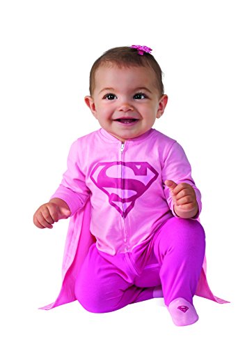 0883028760640 - RUBIE'S COSTUME BABY GIRL'S DC COMICS SUPERHERO STYLE BABY SUPERGIRL COSTUME, MULTI, 6-12 MONTHS