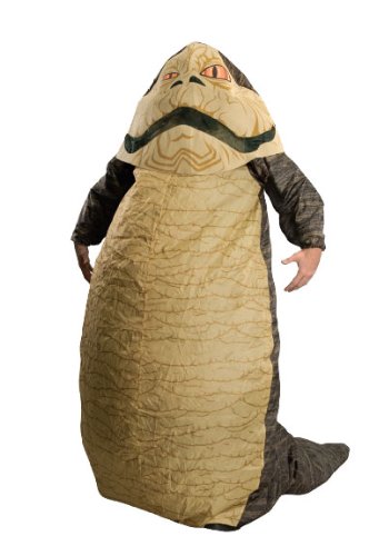 0883028874606 - STAR WARS JABBA THE HUT DELUXE INFLATABLE ADULT COSTUME, BROWN, ONE SIZE (FITS UP TO 44 JACKET SIZE)