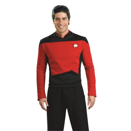0883028897971 - STAR TREK THE NEXT GENERATION DELUXE RED SHIRT, ADULT LARGE COSTUME