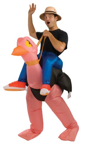 0883028973705 - RUBIE'S COSTUME INFLATABLE COSTUMES OSTRICH COSTUME, PINK, STANDARD