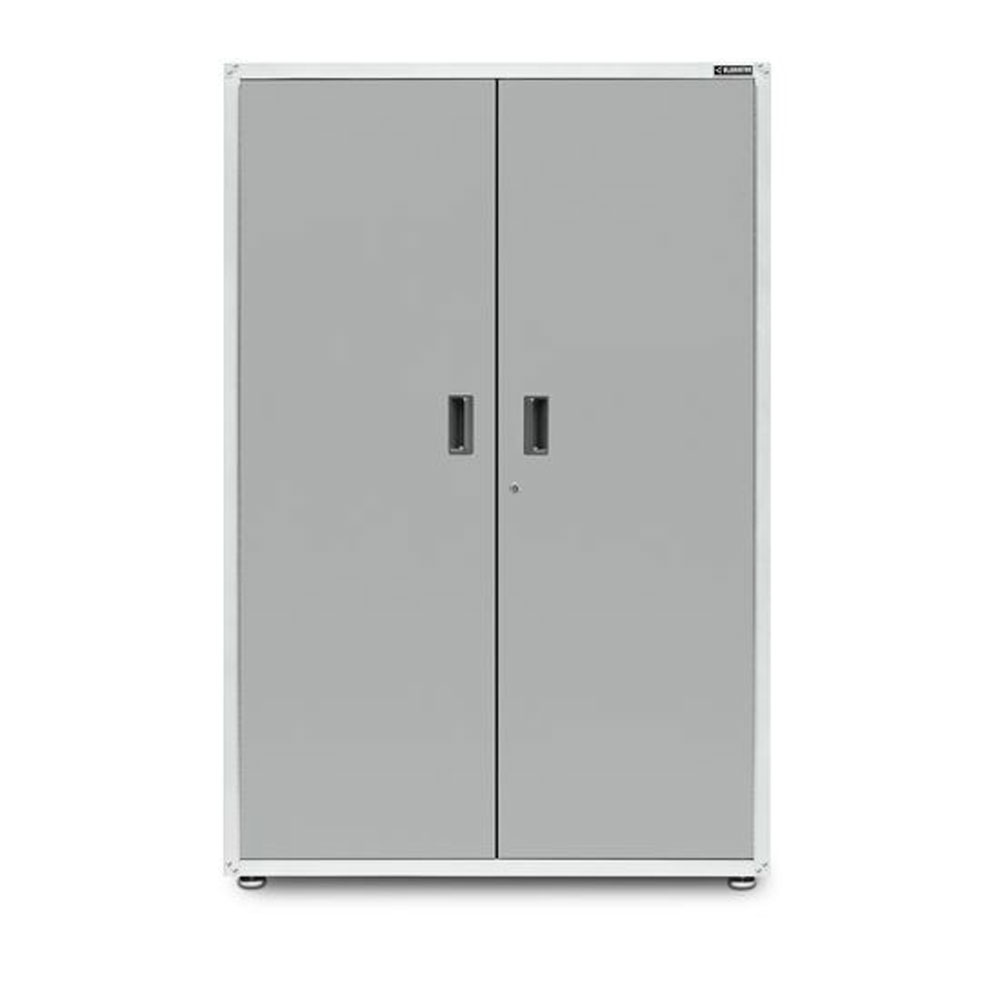 0883049277677 - READY TO ASSEMBLE 72 IN. H X 48 IN. W X 18 IN. D STEEL FREESTANDING GARAGE CABINET IN EVEREST WHITE