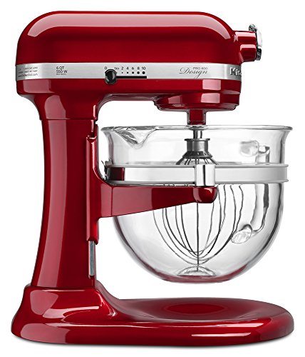 0883049341194 - KITCHENAID KF26M22CA 6-QT. PROFESSIONAL 600 DESIGN SERIES WITH GLASS BOWL - CANDY APPLE RED