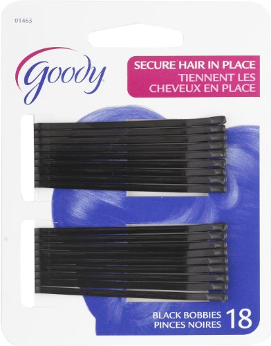 0883158920600 - GOODY STYLING ESSENTIALS BOBBY PINS, BLACK, 3 INCHES, 18 COUNT (PACK OF 6)