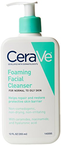 0883166142360 - CERAVE FOAMING FACIAL CLEANSER, 12 OUNCE