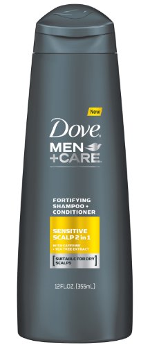 0883243237231 - DOVE MEN+CARE FORTIFYING 2 IN 1 SHAMPOO + CONDITIONER, SENSITIVE SCALP WITH CAFF