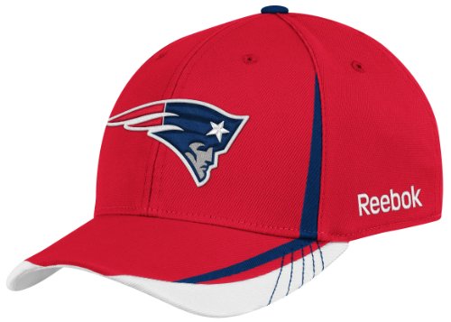 0883244947818 - NFL NEW ENGLAND PATRIOTS SIDELINE FLEX-FIT DRAFT HAT, RED, LARGE/X-LARGE
