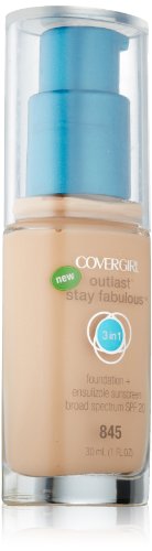 0883256622413 - COVERGIRL OUTLAST STAY FABULOUS 3-IN-1 FOUNDATION, WARM BEIGE 845