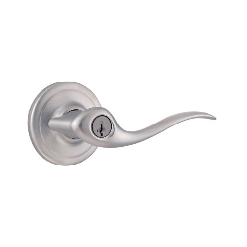 0883351102285 - KWIKSET TUSTIN ENTRY LEVER FEATURING SMARTKEY® IN SATIN CHROME