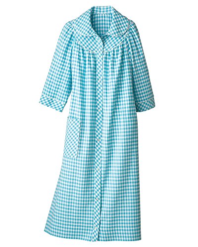 0883372383786 - NATIONAL SHORT YARN-DYED FLANNEL CHECK DUSTER, JADE, 1X