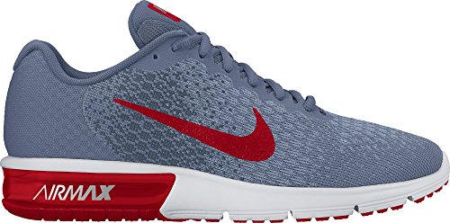 0883412248655 - MEN'S NIKE AIR MAX SEQUENT 2 RUNNING SHOE OCEAN FOG/UNIVERSITY RED/SQUADRON BLUE SIZE 13 M US