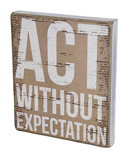 0883504222570 - WOOD BOX SIGN - ACT WITHOUT EXPECTATION