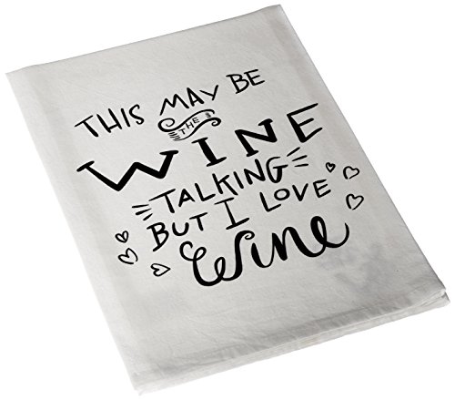 0883504255356 - PRIMITIVES BY KATHY LOVE WINE TEA TOWEL, 28-INCH BY 28-INCH