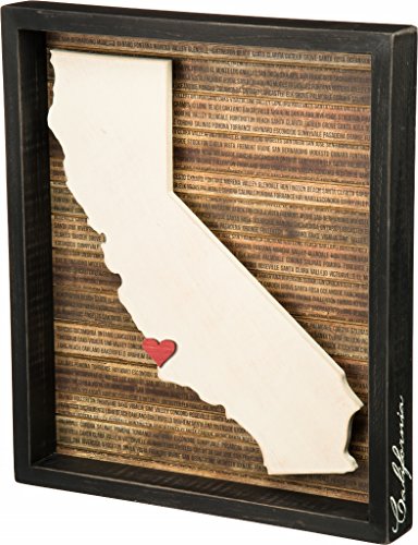 0883504277860 - CALIFORNIA STATE SHAPE BOX SIGN PRIMITIVES BY KATHY