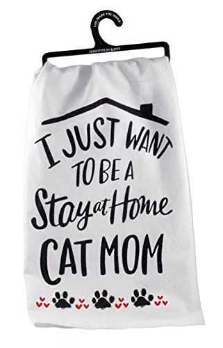 0883504331982 - I JUST WANT TO BE A STAY AT HOME CAT MOM DECORATIVE COTTON TOWEL