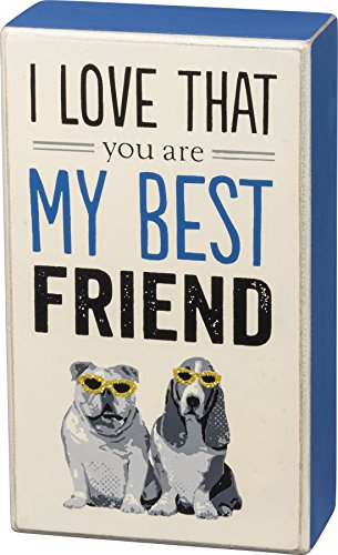 0883504339742 - PRIMITIVES BY KATHY 6 X 3.5 BOX SIGN - I LOVE THAT YOU ARE MY BEST FRIEND