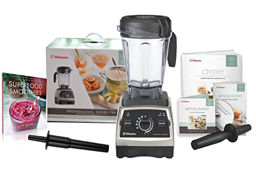 0088381241670 - VITAMIX PROFESSIONAL SERIES 750 BLENDER WITH SUPERFOOD SMOOTHIES: 100 DELICIOUS, ENERGIZING & NUTRIENT-DENSE RECIPES BOOK AND TWO ACCELERATOR/TAMPER TOOLS (BRUSHED STAINLESS FINISH)