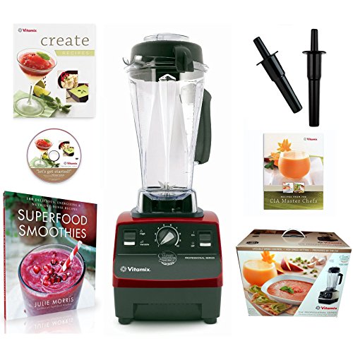0088381241717 - VITAMIX CIA PROFESSIONAL SERIES BLENDER WITH SUPERFOOD SMOOTHIES: 100 DELICIOUS, ENERGIZING & NUTRIENT-DENSE RECIPES BOOK AND TWO ACCELERATOR/TAMPER TOOLS (RUBY RED)