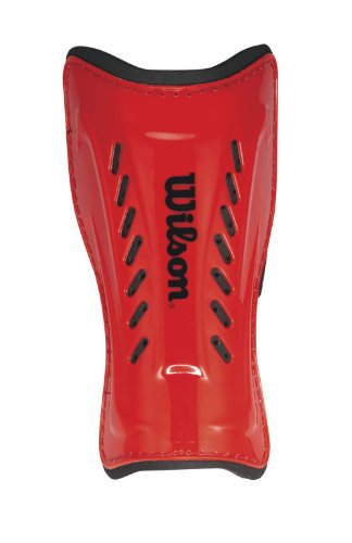 0883813957194 - WILSON WSP 2000 SHIN GUARDS, RED, YOUTH