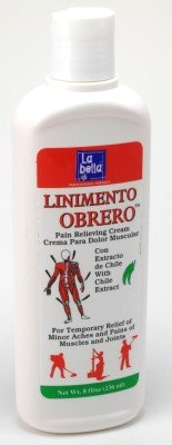 0883853720499 - LA BELLA LINIMENTO OBRERO PAIN RELIEVING CREAM 8 OZ. (CASE OF 6)